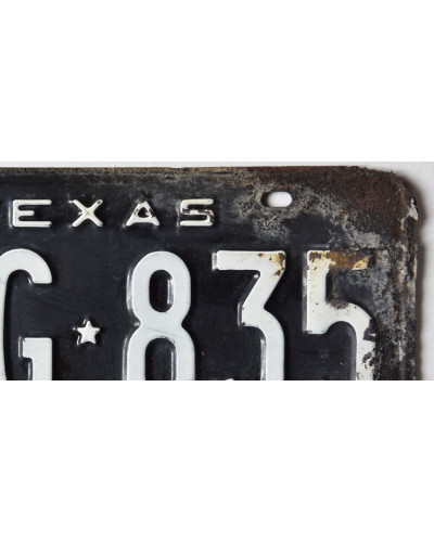 Amerikai rendszám Texas 1968 Hemisfair RGG-835 rear d