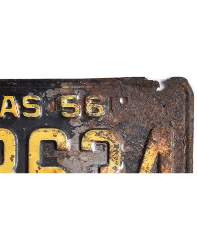 Amerikai rendszám Texas 1956 Black RM3634 rear c