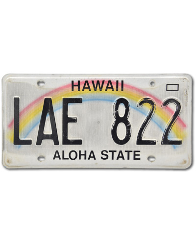 Amerikai rendszám Hawai Rainbow LAE 822