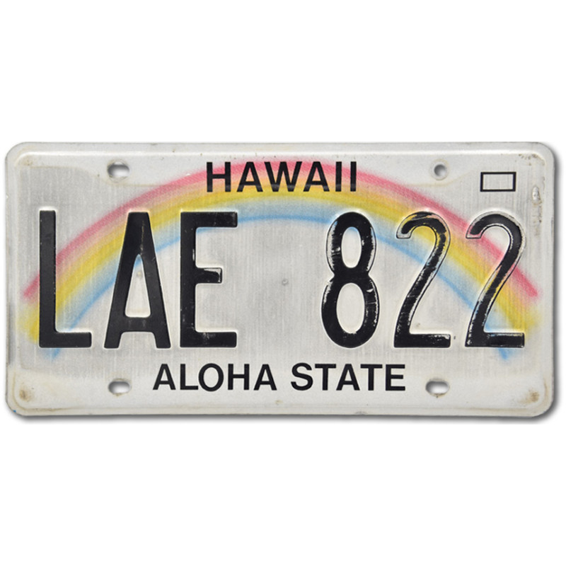 Amerikai rendszám Hawai Rainbow LAE 822