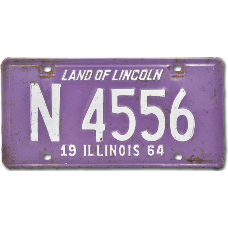 Amerikai rendszám Illinois Purple 1964