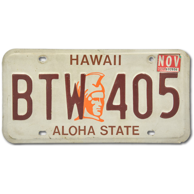 Amerikai rendszám Hawaii Warrior BTW 405