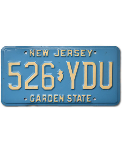 Amerikai rendszám New Jersey Garden State 526-YDU