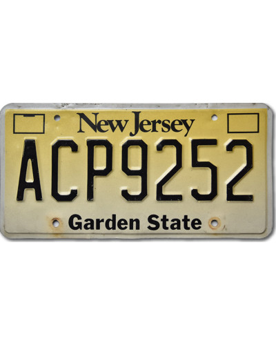 Amerikai rendszám New Jersey Garden State ACP9252
