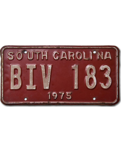 Amerikai rendszám South Carolina Red BIV 183