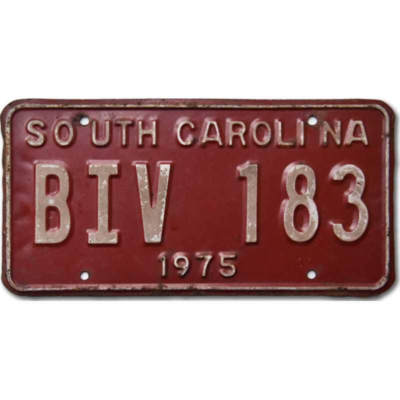 Amerikai rendszám South Carolina Red BIV 183