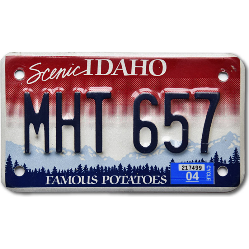Motoros amerikai rendszám Idaho MHT 657