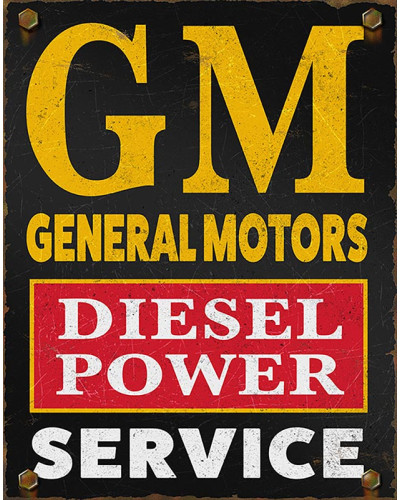 Fém tábla General Motors GM diesel 32 cm x 40 cm