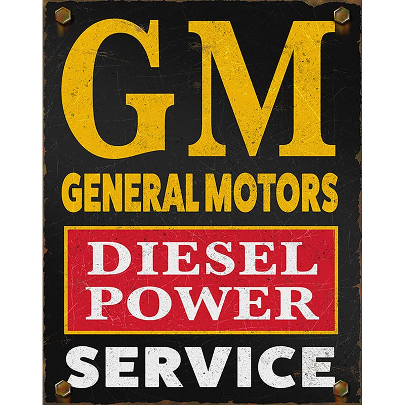 Fém tábla General Motors GM diesel 32 cm x 40 cm