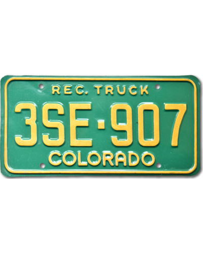Amerikai rendszám Colorado Green Truck 3SE 907 front