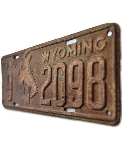 Amerikai rendszám Wyoming 1940 rusty 9-2098 c