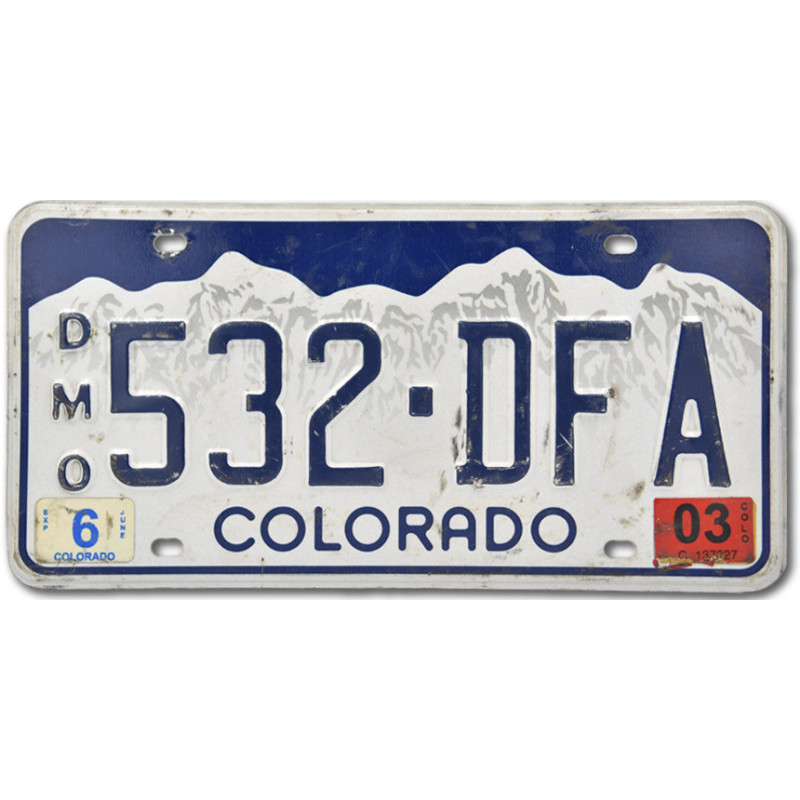 Amerikai rendszám Colorado Blue Mountains