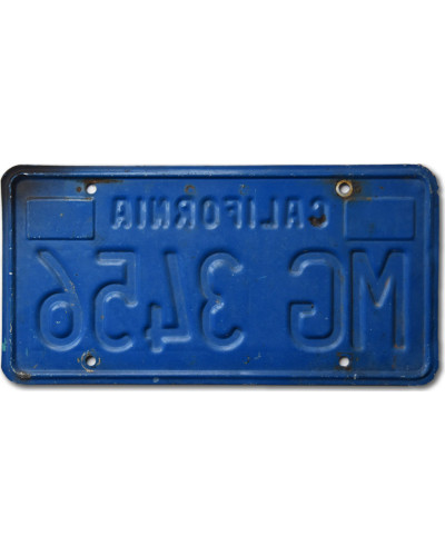Amerikai rendszám California Blue MG 3456 b