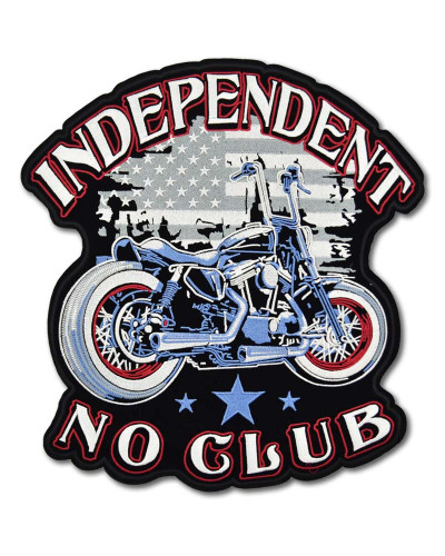 Motoros folt Independent No Club XXL hátul 30 cm x 28 cm