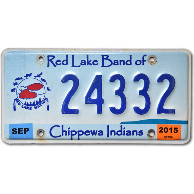 Amerikai rendszám Minesotta Red Lake Tribe 24332
