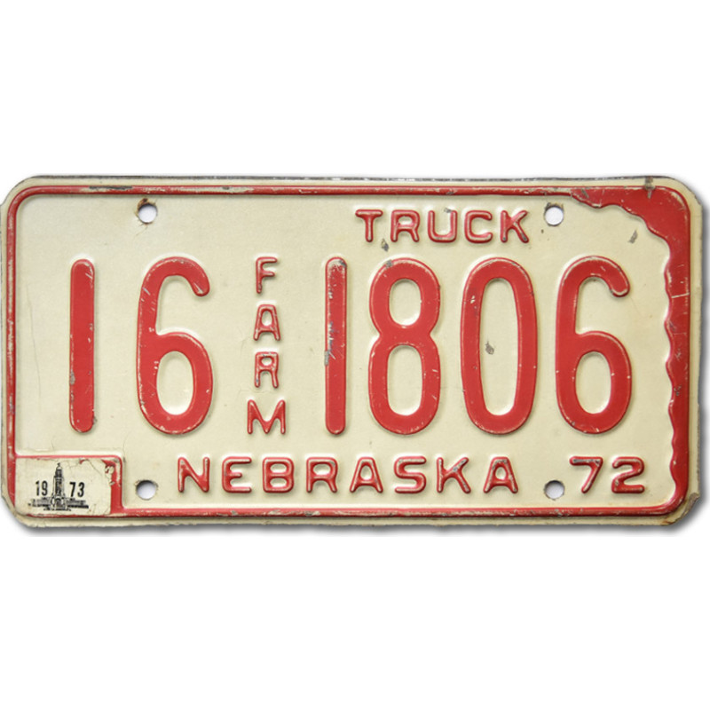 Amerikai rendszám Nebraska Farm Truck