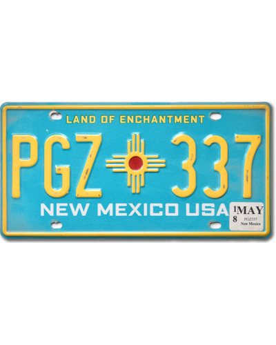 Amerikai rendszám New Mexico Blue PGZ 337