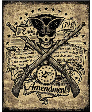 Plechová cedule 2nd Amendment 32 cm x 40 cm