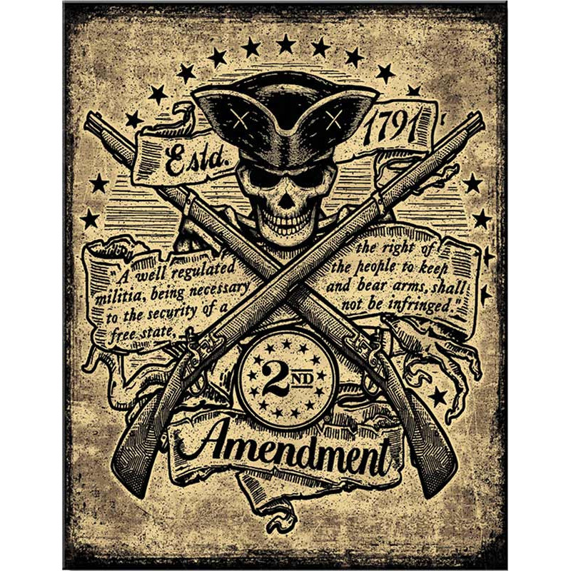 Plechová cedule 2nd Amendment 32 cm x 40 cm