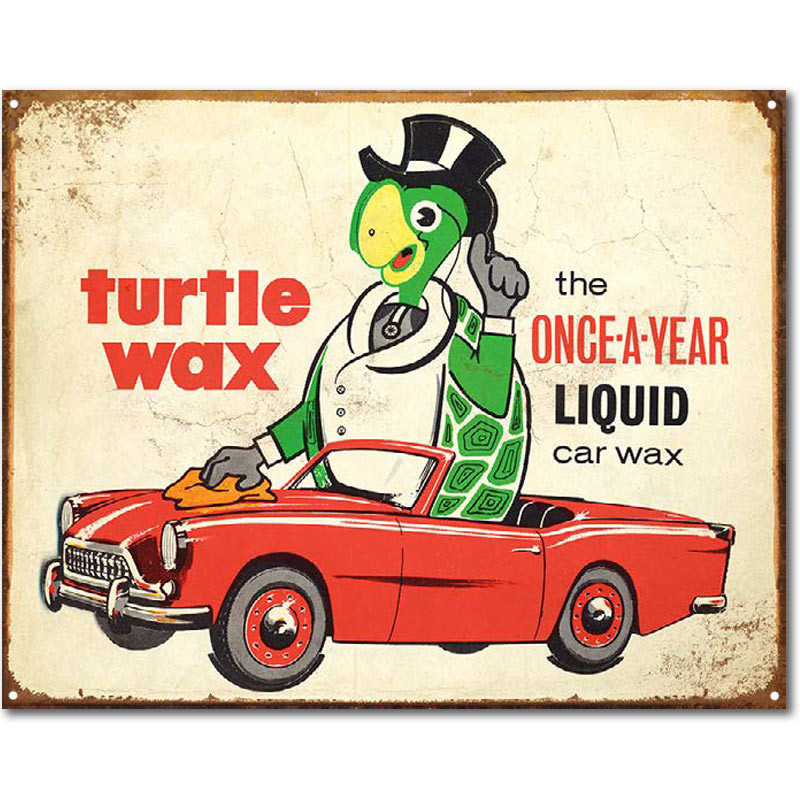 Plechová cedule Turtle Wax 30 cm x 38 cm