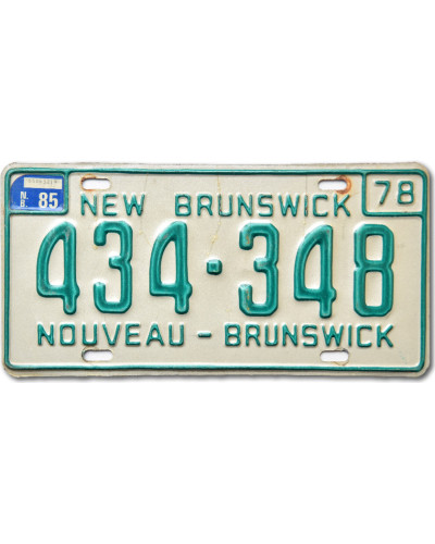 Kanadai rendszám New Brunswick 1978 Nouveau 434-348