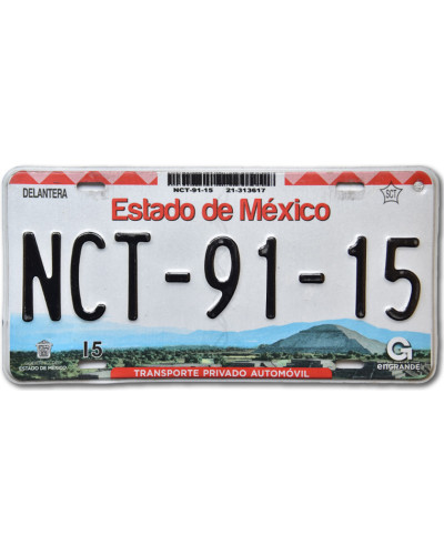 Mexikói rendszám Estado de Mexico NCT-91-15