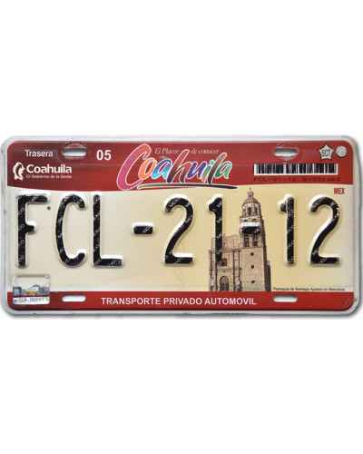 Mexikói rendszám Coahuila FCL-21-12