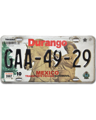 Mexikói rendszám Durango GAA-49-29
