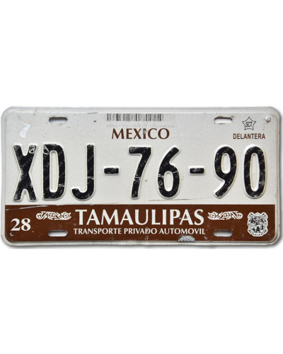 Mexikói rendszám Tamaulipas XDJ-76-90