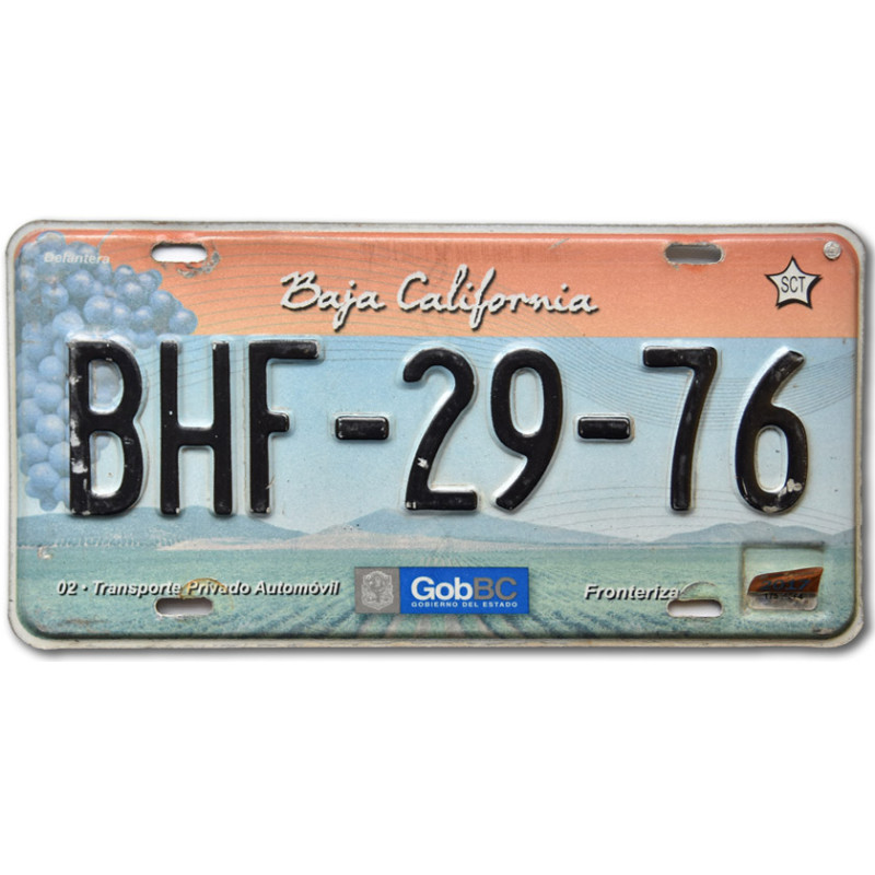Mexikói rendszám Baja California BHF-29-76
