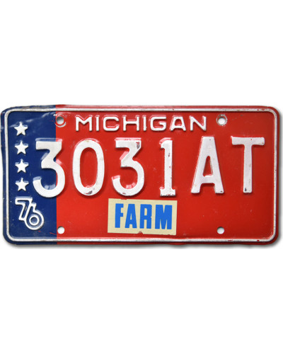 Amerikai rendszám Michigan Stars Farm 3031AT front