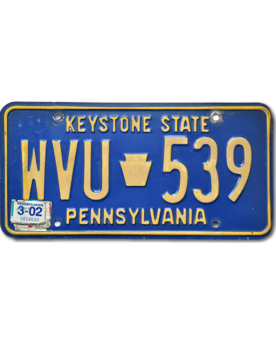 Amerikai rendszám Pennsylvania Keystone State Blue
