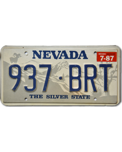 Amerikai rendszám Nevada Silver State 937-BRT