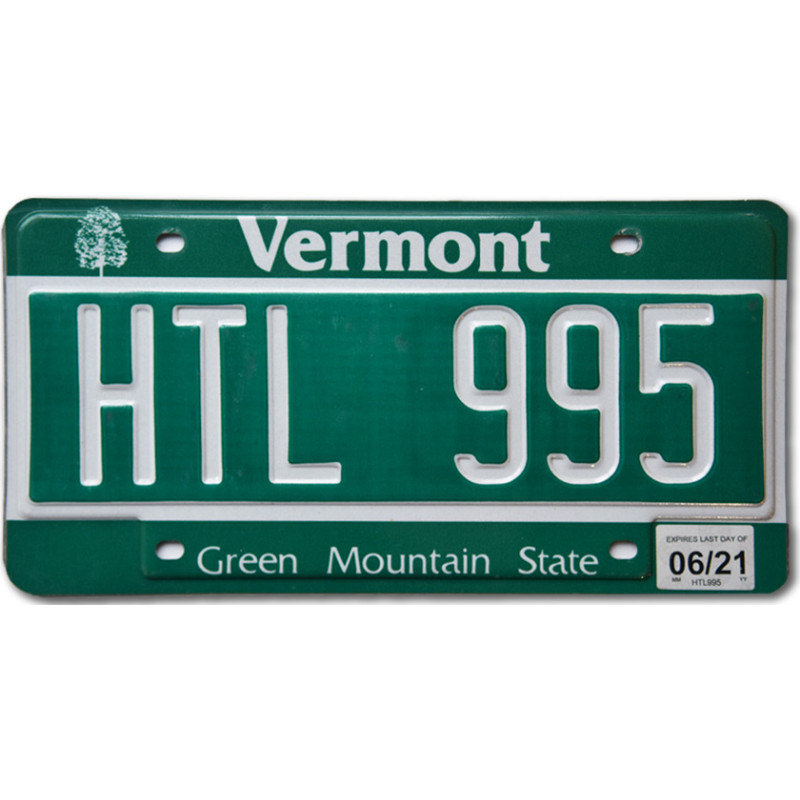 Amerikai rendszám Vermont Green HTL 995