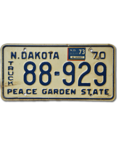Amerikai rendszám North Dakota 1970 Truck 88-929