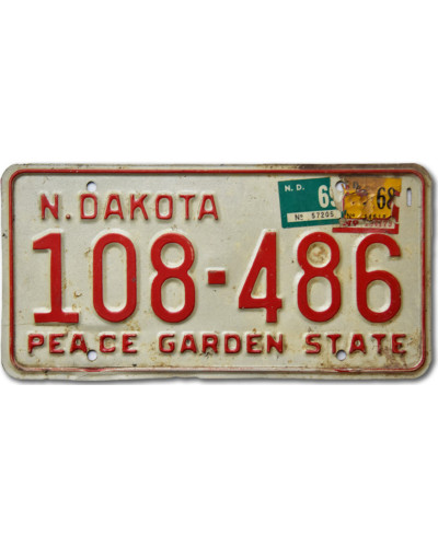 Amerikai rendszám North Dakota 1966 Truck 108-486
