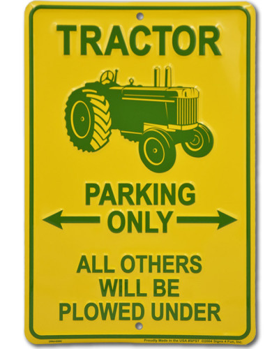 Fém tábla Tractor Parking only 20 cm x 30 cm