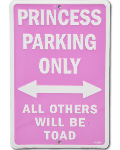 Fém tábla Princess Parking 20cm x 30 cm