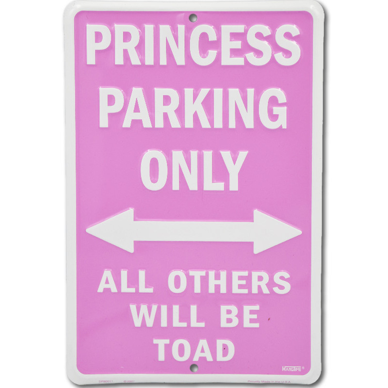 Fém tábla Princess Parking 20cm x 30 cm