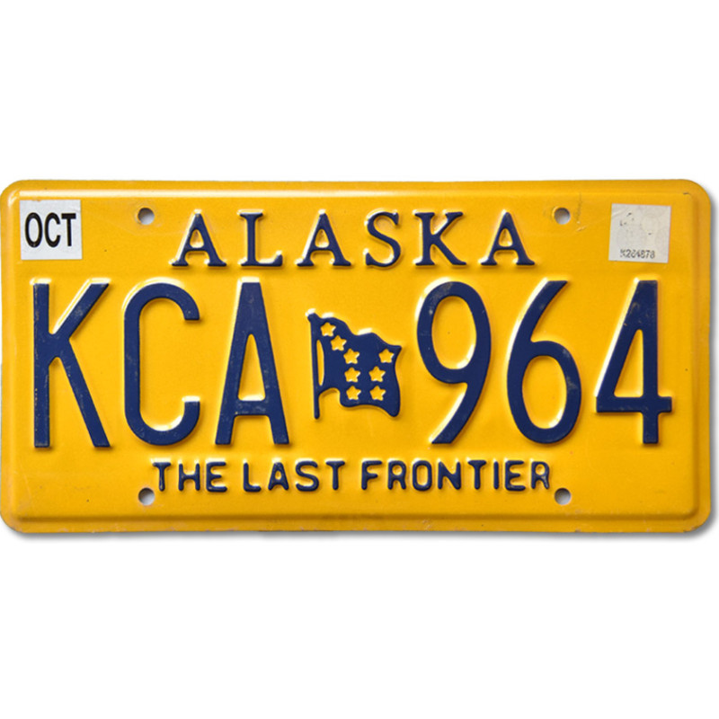 Amerikai rendszám Alaska Last Frontier KCA 964