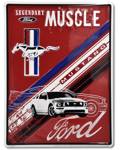 Fém tábla Ford Mustang Legendary Muscle 30 cm x 40 cm a