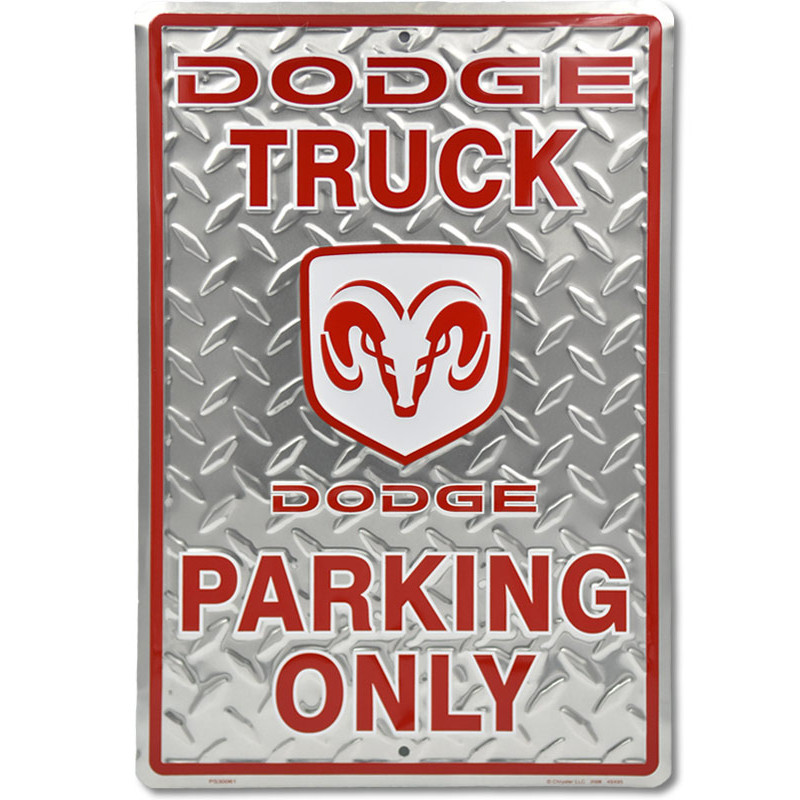 Fém tábla Dodge Truck Parking 30 cm x 45 cm a