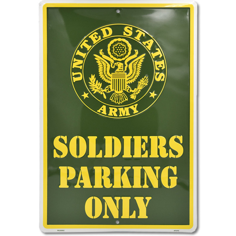 Fém tábla Soldiers Parking Only 30 cm x 45 cm a