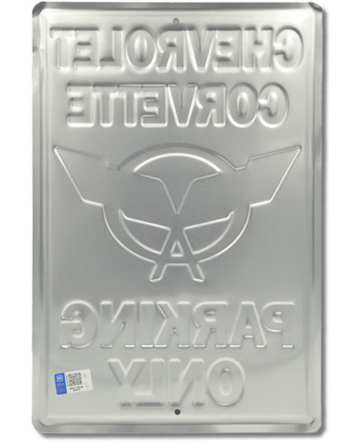 Fém tábla Chevrolet Corvette Parking 30 cm x 45 cm b