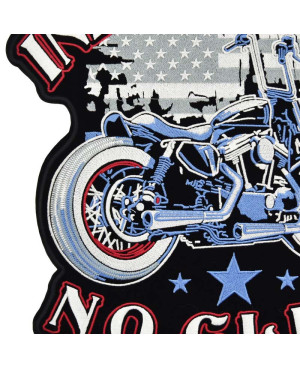 Moto nášivka Independent No Club XXL na záda 30 cm x 28 cm b