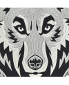 Moto nášivka Silver Wolf na záda 24 cm x 19 cm