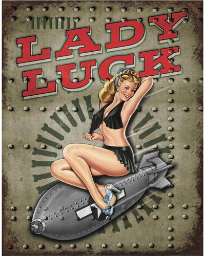 Fém tábla Legends Lady Luck 40 cm x 32 cm
