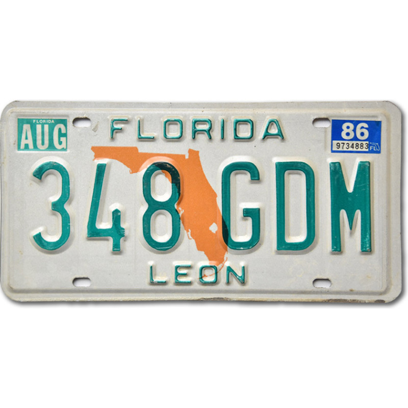 Americká SPZ Florida Orange Map