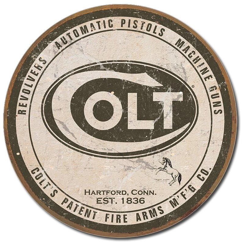 Fém tábla Colt - Round Logo 30 cm