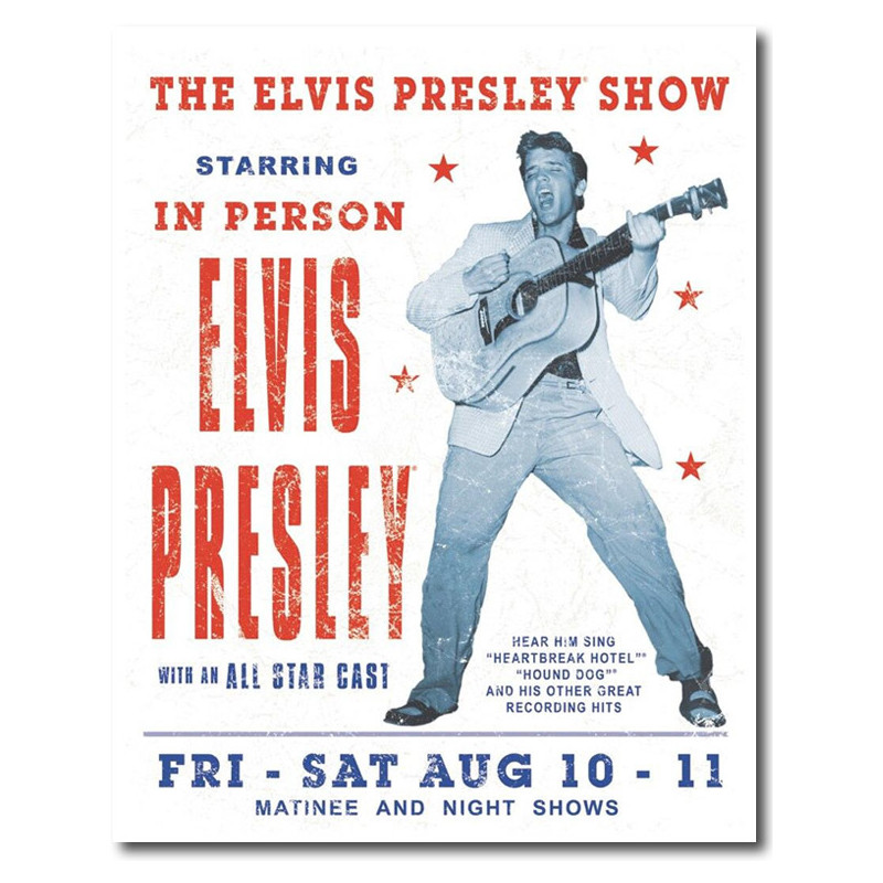 Fém tábla Elvis Presley Show 40 cm x 32 cm